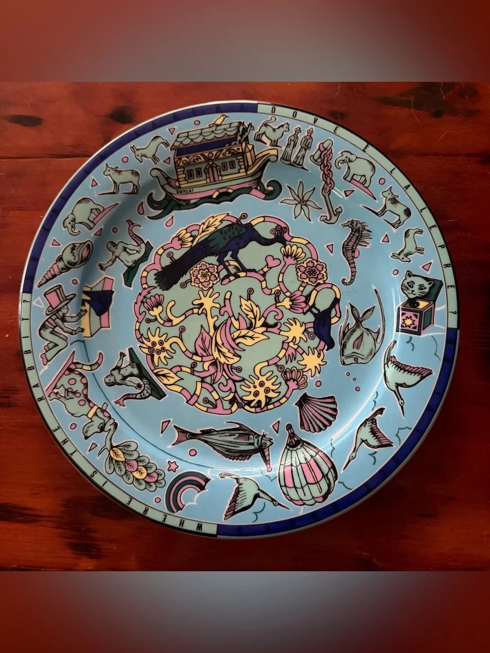 Bopla Vintage Porcelain Dinner Plate Playtime Series By Suisse Langenthal